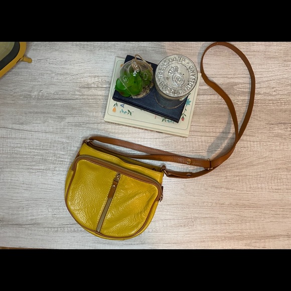 Valentina Handbags - Valentina Mustard Yellow Crossbody